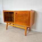 Vintage sideboard/ televisiekast hoogglans noot, Bilea, Met deur(en), 100 tot 150 cm, Vintage, Ophalen of Verzenden