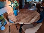 Ronde mangohouten eettafel 150 cm, Huis en Inrichting, Tafels | Statafels, Ophalen, Gebruikt