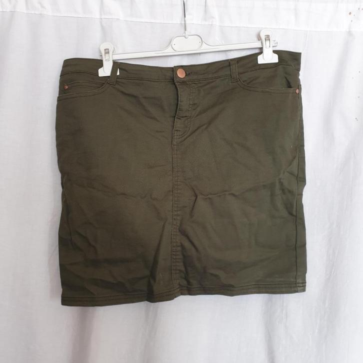 Stoere groene spijkerrok mt 44 merk Junarose, Kleding | Dames, Rokken, Zo goed als nieuw, Maat 42/44 (L), Groen, Boven de knie