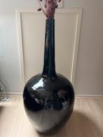 Zwarte grote vaas, Ophalen, Zwart, Minder dan 50 cm, Glas