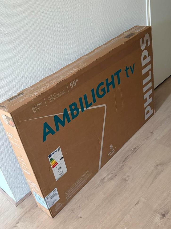 Nieuw in doos philips QLed 55 inch ambilight tv 55pus8500/12, Audio, Tv en Foto, Televisies, Nieuw, QLED, 100 cm of meer, Philips