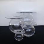 Set 4 Saturnus Vazen Nanni Still Riihimaen Lasi Vintage, Antiek en Kunst, Antiek | Glas en Kristal, Ophalen of Verzenden