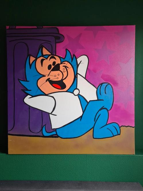 Schilderij benny the ball bekend van hanna barbara topcat, Antiek en Kunst, Kunst | Schilderijen | Modern, Ophalen
