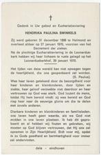 Hendrika P. Swinkels 1898 Helmond + 1970 Helmond, 71 jaar, Verzamelen, Verzenden