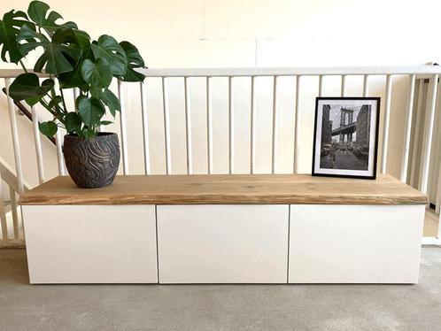 Ikea Besta bovenblad van 4cm rustiek eiken hout, Huis en Inrichting, Kasten | Televisiemeubels, Nieuw, Minder dan 100 cm, 25 tot 50 cm