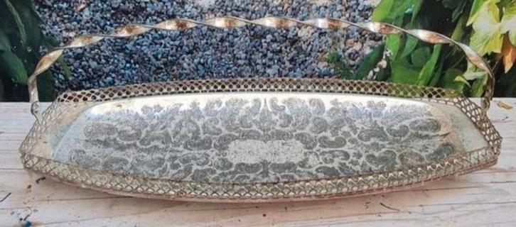 Antieke Queen Anne sandwich serving tray, Antiek en Kunst, Curiosa en Brocante, Ophalen of Verzenden