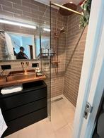 Glazen douchewand met bronze frame 80x200, Doe-het-zelf en Verbouw, Ophalen, Zo goed als nieuw, Douche