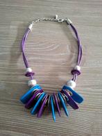 Nieuw ketting Paars & Blauw, Ophalen of Verzenden, Nieuw, Verstelbaar