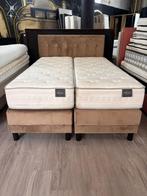 Elektrisch Verstelbare Boxspring 140x200, Verstelbaar, Beige, Nieuw, Twijfelaar