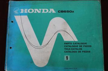 Honda CB650Z 1978 motorcycle parts catalogue CB 650 katalog beschikbaar voor biedingen