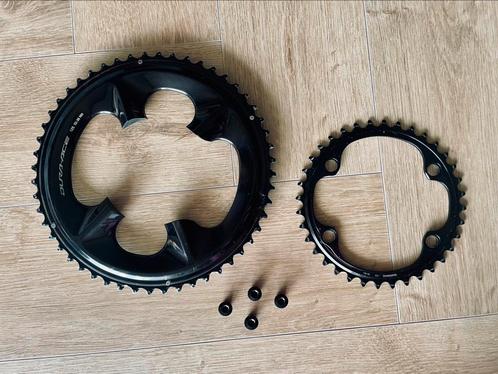 Shimano Dura Ace 12-speed kettingbladen, 52/36T, prima staat, Fietsen en Brommers, Fietsonderdelen, Zo goed als nieuw, Racefiets