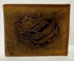 Race auto bruine echt leren portemonnee portefeuille wallet, Sieraden, Tassen en Uiterlijk, Portemonnees, Info@deconoord.nl, Bruin