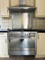 Pelgrim RVS 5 pits gasfornuis met elektrische oven, Witgoed en Apparatuur, Fornuizen, Ophalen, Gebruikt, 60 cm of meer, Gas