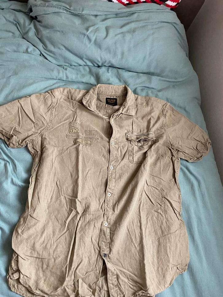 PME Legend overhemd - Beige - XXL, Kleding | Heren, Overhemden, Gedragen, Overige halswijdtes, Beige, Ophalen of Verzenden