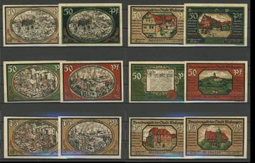 Wasungen 2x 75 en 4x 50 pf 1921 Noodgeld 6 Biljetten c-357 j beschikbaar voor biedingen