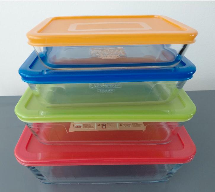 Pyrex Cook & Freeze - set van 4 ovenschalen (met deksel), Huis en Inrichting, Keuken | Servies, Nieuw, Schaal of Schalen, Overige stijlen