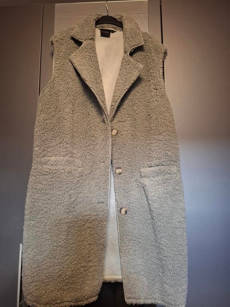 Groen teddygilet, Ophalen, Nieuw, Maat 46/48 (XL) of groter, Beige
