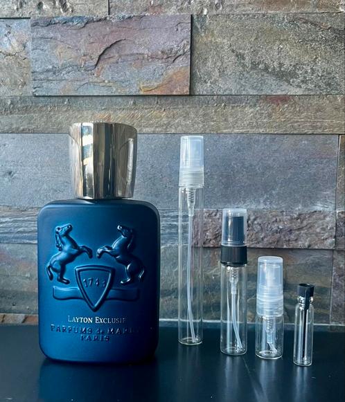 Parfums de Marly Layton Exclusif sample, Sieraden, Tassen en Uiterlijk, Uiterlijk | Parfum, Zo goed als nieuw, Ophalen of Verzenden