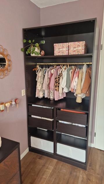 Pax kinder kleding kast donkerbruin te koop!