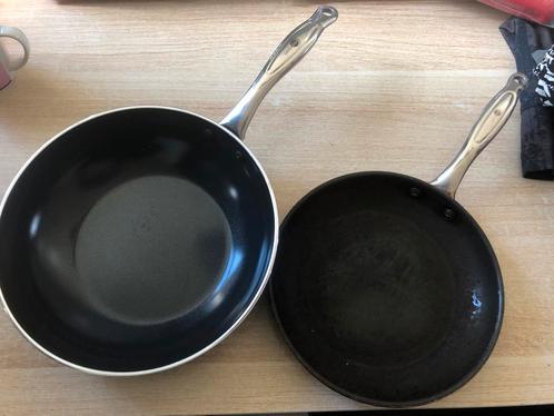 Wok green pan, Huis en Inrichting, Keuken | Potten en Pannen, Zo goed als nieuw, Wok, Ophalen of Verzenden