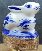 Haas. Trinket box. Porselein/metaal. Vintage., Ophalen, Zo goed als nieuw