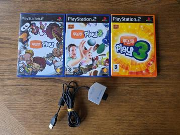 Eye Toy zilver - PS2 - los - origineel + 3 games  beschikbaar voor biedingen