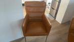 Eetkamerstoel leer op wielen, Huis en Inrichting, Stoelen, Ophalen, Gebruikt, Overige kleuren, Leer