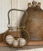 Brocante oud klein draad eiermandje, Ophalen of Verzenden