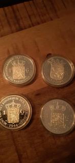 4 stuks herslag 1 gulden munten, Ophalen of Verzenden, Overige landen