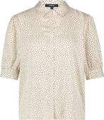PURDEY  cremekleurige blouse met blauwe polkadots, maat 44, Blauw, Maat 42/44 (L), Ophalen of Verzenden, Zo goed als nieuw