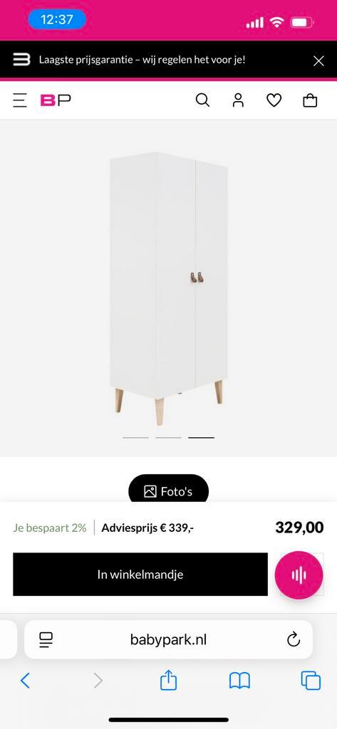 MOET ZSM WEG. Bopita Indy kledingkast, Huis en Inrichting, Kasten | Kledingkasten, Zo goed als nieuw, 200 cm of meer, 50 tot 75 cm