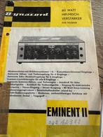 Dynacord eminent 2 manual handleiding schema, Ophalen of Verzenden, Zo goed als nieuw, Overige merken