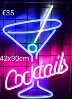 neon verlichting LED 'Cocktails' op plexiglas met schakelaar, Ophalen of Verzenden, Nieuw, Lichtbak of (neon) lamp