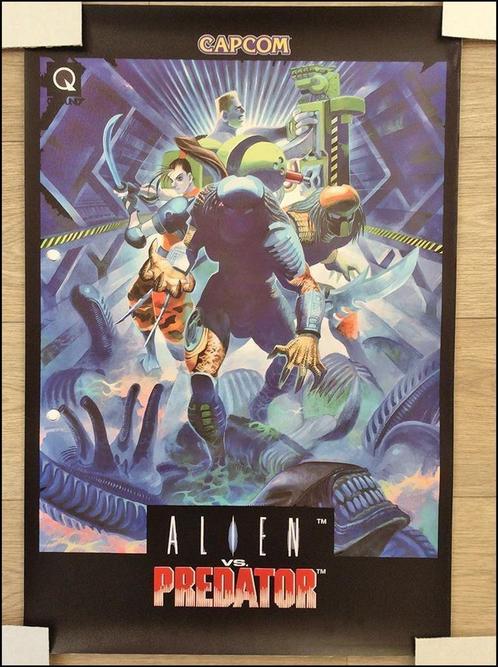 ALIEN vs PREDATOR Retro capcom CPS Arcade Poster, Verzamelen, Posters, Nieuw, Rechthoekig Staand, Verzenden