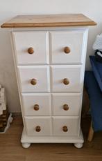 Ladekast wit/hout 47 x 34 x h95 cm * f, Ophalen, Minder dan 50 cm, Gebruikt, 3 of 4 laden