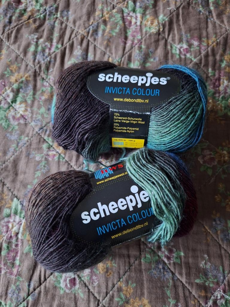 2x sokkenwol scheepjes invicta colour, Ophalen of Verzenden, Nieuw, Breien of Haken, Wol of Garen