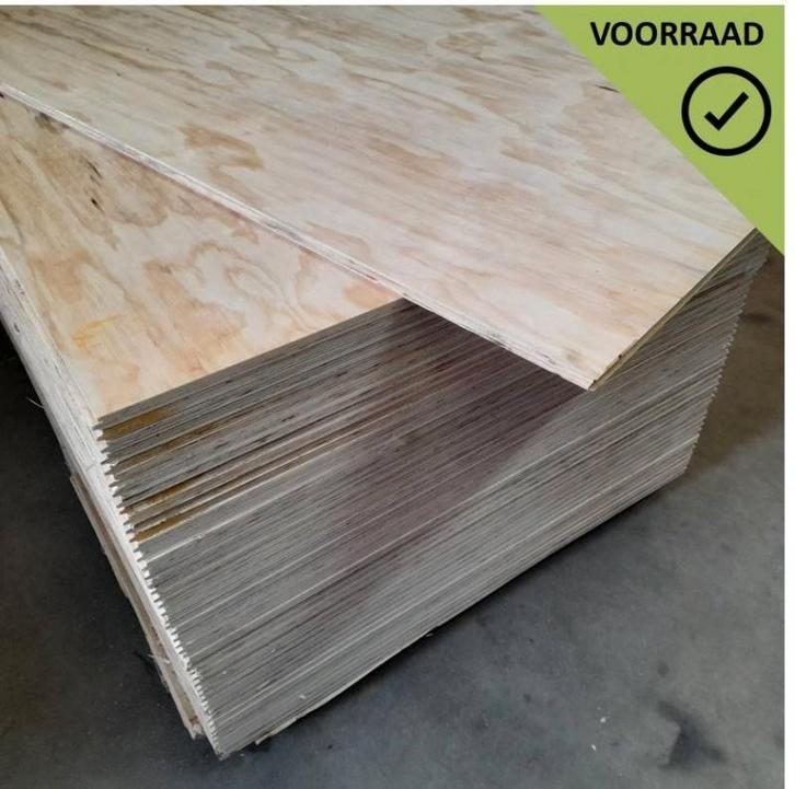 Nieuwe 18 mm underlayment platen 122x244, mes groef, Doe-het-zelf en Verbouw, Platen en Panelen, Nieuw, Multiplex, Minder dan 20 mm