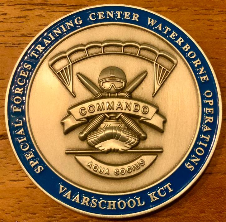 Coin nr 116 uit overzicht Coins KCT commando, Verzamelen, Militaria | Algemeen, Landmacht, Embleem of Badge, Nederland, Ophalen of Verzenden