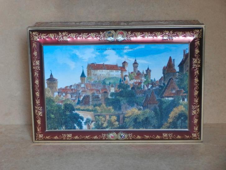 Groot koekblik Lebkuchen-Schmidt koektrommel voorraadblik, Verzamelen, Blikken, Zo goed als nieuw, Koek(jes), Ophalen of Verzenden