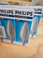 Philips Kaarslamp E14 25W Flame/Beige, Minder dan 30 watt, Soft of Flame, Halogeen (gloei)lamp, E14 (klein)