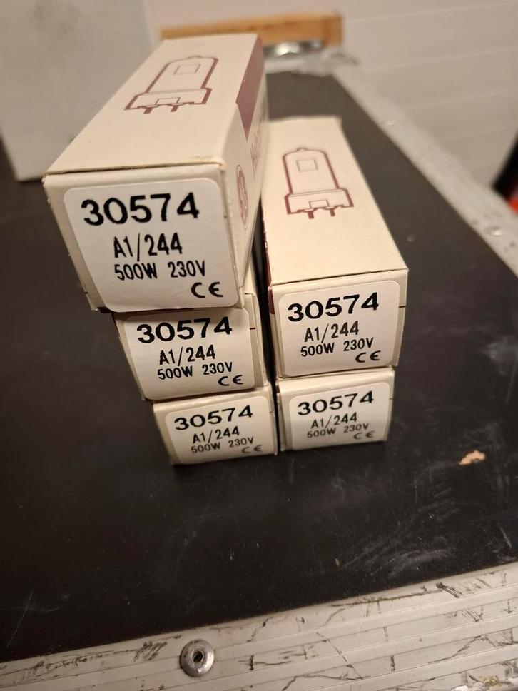 GE 30574 A1/244 500W 230V Halogeenlampen (4 stuks), Muziek en Instrumenten, Theaterbelichting, Nieuw, Ophalen of Verzenden