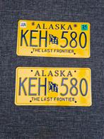 Kentekenplaat Paar Alaska USA 2 nummerborden nummerplaten AK, Verzamelen, Ophalen of Verzenden, Gebruikt, Auto's