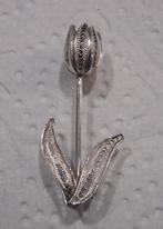 Zilveren vintage broche tulp nr.549