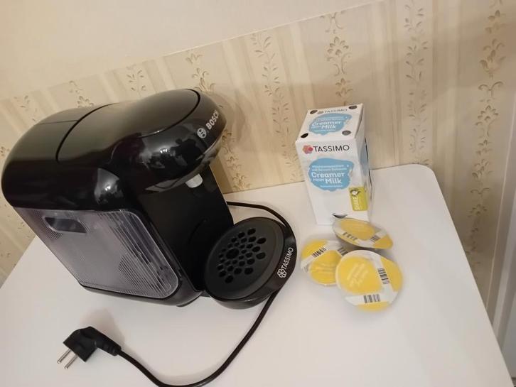 Bosch Tassimo Koffiezetapparaat, Witgoed en Apparatuur, Koffiezetapparaten, Gebruikt, Koffiepads en cups, Koffiemachine, 1 kopje