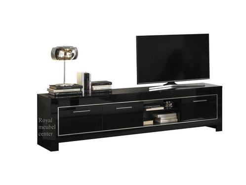 TV meubel Mona hoogglans zwart- wit 207 cm-AANBIEDING--, Huis en Inrichting, Kasten | Televisiemeubels, Nieuw, Minder dan 100 cm