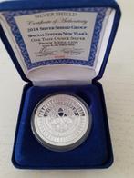 Silver Bullet Silver Shield 2013-2014 New Year 1 oz zilver, Postzegels en Munten, Edelmetalen en Baren, Ophalen of Verzenden, Zilver