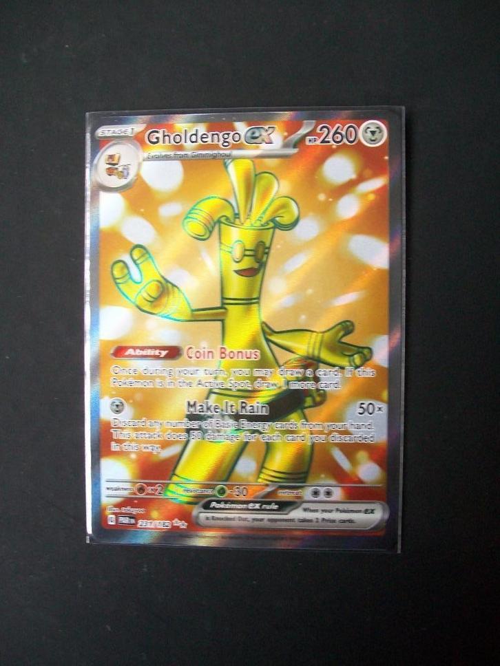 3988 nieuwe Pokemonkaart Secret GHOLDENGO EX HP 260 231/182, Hobby en Vrije tijd, Verzamelkaartspellen | Pokémon, Nieuw, Losse kaart