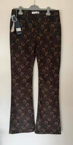 Flared velvet broek met paisleyprint Hally Flare Florèz, Maat 38/40 (M), Bruin, Florèz, Nieuw