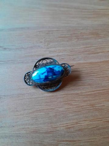 Antieke broche Delfts Blauw  beschikbaar voor biedingen
