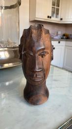 Buste ebbenhout Afrika, Antiek en Kunst, Kunst | Beelden en Houtsnijwerken, Ophalen of Verzenden